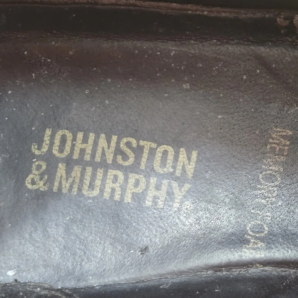 Johnston & Murphy Brown Leather Slip On Loafers Men's 8M Comfort Casual Shoe